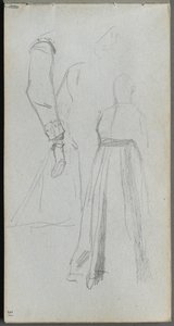 Sketchbook, sayfa 31: Figürlerin İncelenmesi. by Jean Louis Ernest Meissonier