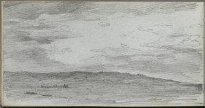 Sketchbook, sayfa 34: Peyzaj Çalışması. by Jean Louis Ernest Meissonier