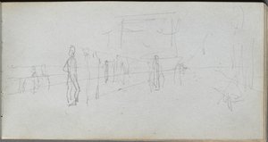 Sketchbook, sayfa 40: Perspektif Çalışması. by Jean Louis Ernest Meissonier