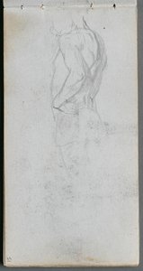 Sketchbook, sayfa 51: Figür Çalışması. by Jean Louis Ernest Meissonier