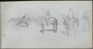 Sketchbook, sayfa 52: Figür Çalışması by Ernest Meissonier