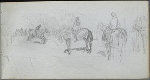 Sketchbook, sayfa 52: Figür Çalışması . by Jean Louis Ernest Meissonier