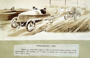 Paris-Madrid yarışı by Ernest Montaut