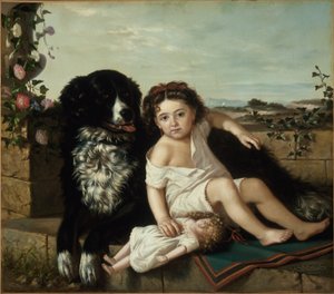 Köpekli Bir Kızın Portresi, 1879