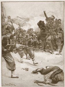 Zouaves, barikatlardan birini, Archibald Forbes, GA Henty ve Binbaşı Arthur Griffiths'in 'Ondokuzuncu Yüzyıl Savaşları'ndan bir örnek olan gösterişli bir süngü hücumuyla aldı.