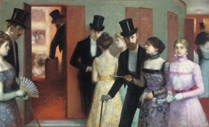 Operada Soiree, c.1900 (tuval üzerine yağlı boya)