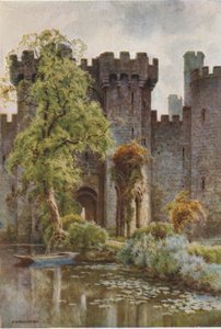 Bodiam Kalesi (renkli taş) by Ernest William Haslehust