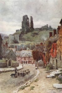 Corfe Kalesi (renkli taş) by Ernest William Haslehust