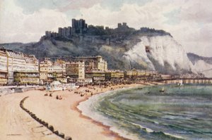 Dover Kalesi ve Deniz Geçit Töreni (renkli taş) by Ernest William Haslehust