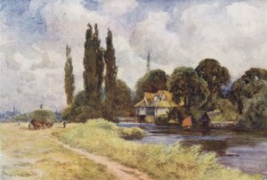 Iffley Mill (renkli taş) by Ernest William Haslehust