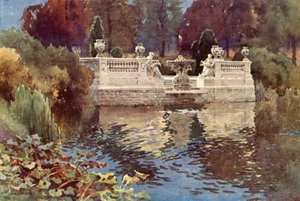 Lancaster Gate Çeşmesi, Kensington Bahçeleri (renkli taş) by Ernest William Haslehust