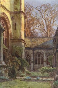 Cloisters, Winchester Koleji (renkli taş) by Ernest William Haslehust