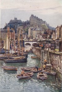 Balıkçı Limanı, Folkestone (renkli taş) by Ernest William Haslehust