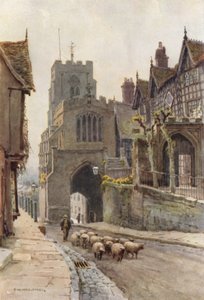 Batı Kapısı, Warwick (renkli taş) by Ernest William Haslehust