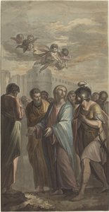 Havariler ve Romalı Bir Askerle İsa by Ernest Zacharias Platner
