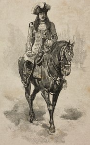 Savoylu Turin Vittorio Emanuele, Savoylu Vittorio Amedeo II kostümüyle Villa Borghese Turnuvasında Umberto I ve Savoylu Margherita'nın gümüş düğünü vesilesiyle, Roma, İtalya