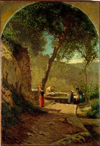 Ülkenin dedikodularını nerede bulmak mümkün (tuval üzerine yağlı boya by Ernesto Rayper
