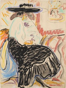 Stüdyoda Oturan Kadın by Ernst Ludwig Kirchner