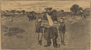 Rusya'da Çocuğun Cenazesi, 19061907. by Ernst Barlach