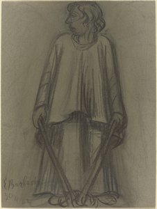 Sönmüş Meşaleli Ayakta Figür by Ernst Barlach