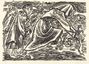 Köpek Avcısı, 1919. by Ernst Barlach