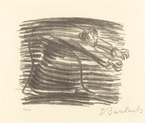 Gölgede Yürü, 1922. by Ernst Barlach