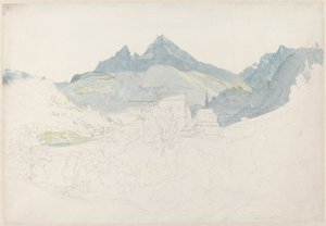 Uzakta Watzmann Zirvesi ile Berchtesgaden by Ernst Fries
