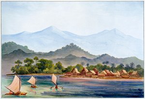 Köy, Sumatra, Endonezya, 1906 by Ernst Haeckel