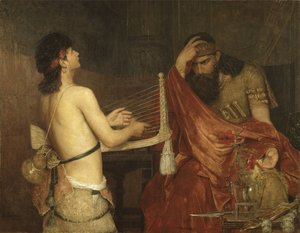 David et Saul - David ve Saul, Josephson, Ernst (1851-1906). Tuval üzerine yağlıboya