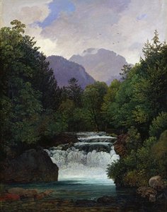 Şelaleli dağ vadisi by Ernst Kaiser