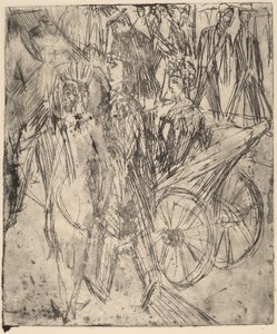 Arabanın Önünde Çift, 1914. by Ernst Ludwig Kirchner