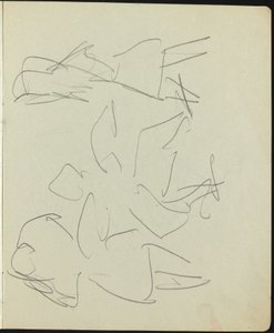 Eskiz Defterinden Dansçılar ve Göstericiler Sayfası, c. 1911. by Ernst Ludwig Kirchner