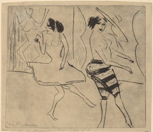 Stüdyoda Dansçılar, 1911. by Ernst Ludwig Kirchner
