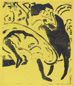 Dans Eden Çift, 1909. by Ernst Ludwig Kirchner