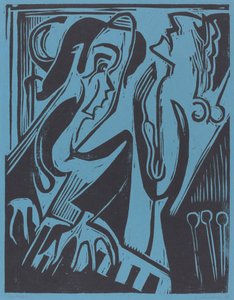 Piyanist ve Şarkıcı, 1928. by Ernst Ludwig Kirchner