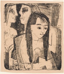 Bir Kızın Portresi, 1921. by Ernst Ludwig Kirchner