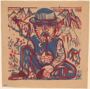 Sigara Köylü. by Ernst Ludwig Kirchner