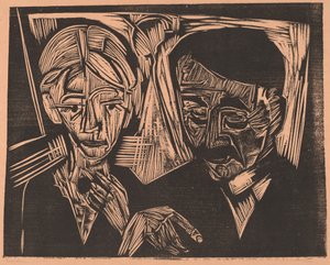Evli Çift Müller, 1919. by Ernst Ludwig Kirchner