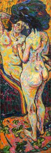 İki Nü [ön yüz], 1907. by Ernst Ludwig Kirchner