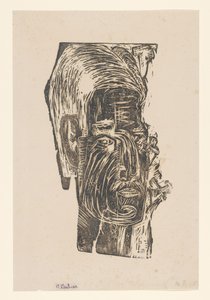 Bilinmeyen bir adamın portresi by Ernst Ludwig Kirchner (signed by artist)