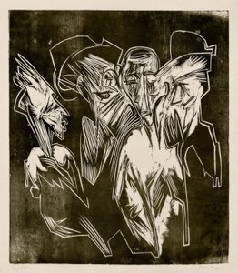Absalom ve danışmanları by Ernst Ludwig Kirchner