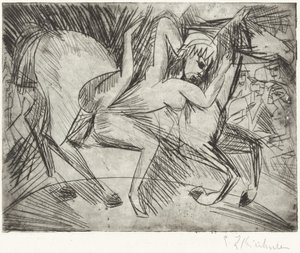 At Üzerinde Akrobat (At Üzerinde Voltigeuse) by Ernst Ludwig Kirchner