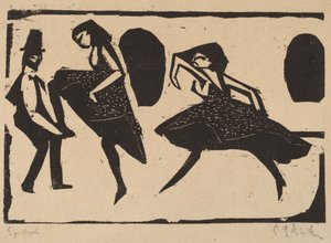 akrobatik dans by Ernst Ludwig Kirchner
