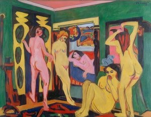 Odada banyo yapanlar. 1909/10 - 1925