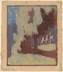 Ay Işığında Kestane Ağaçları by Ernst Ludwig Kirchner