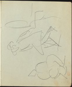 Dansçılar ve Göstericiler (Bir Eskiz Defterinden Sayfa) by Ernst Ludwig Kirchner
