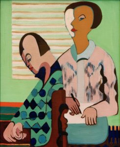 Çift. Erna ile otoportre by Ernst Ludwig Kirchner