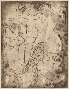 Dodo Saçını Düzenlemek by Ernst Ludwig Kirchner