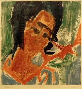 E.L. Kirchner, genç kız by Ernst Ludwig Kirchner