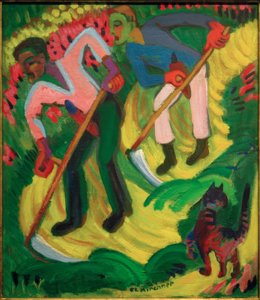 EL Kirchner, Biçme, Müller kardeşler by Ernst Ludwig Kirchner